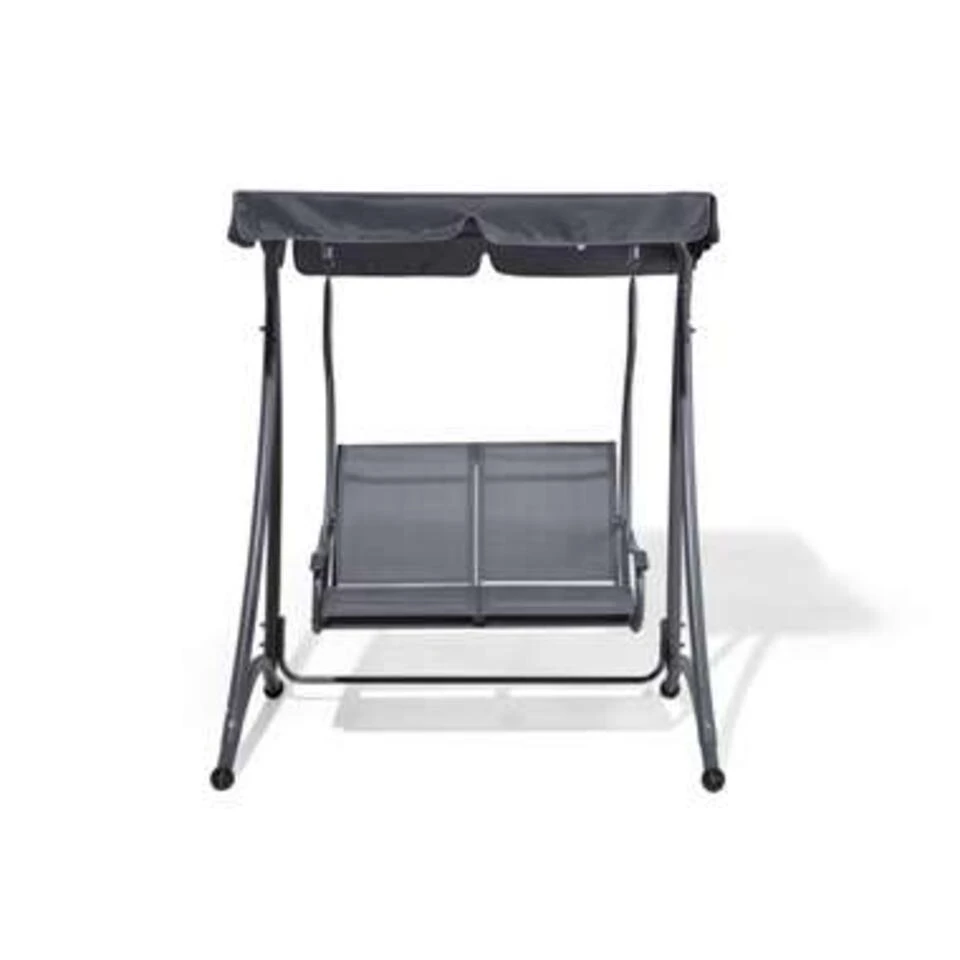 Beliani Schommelbank TESERO - Grijs Staal 4 Beliani Schommelbank TESERO - Grijs Staal - Afbeelding 3