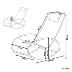 Beliani Tuinligstoel CAMPO - Blauw Staal, Textiel 8 Beliani Tuinligstoel CAMPO - Blauw Staal, Textiel -Zonnetuin Verkoopwinkel 0dfbfce0b5ca4914a4fa348c43b4fdef