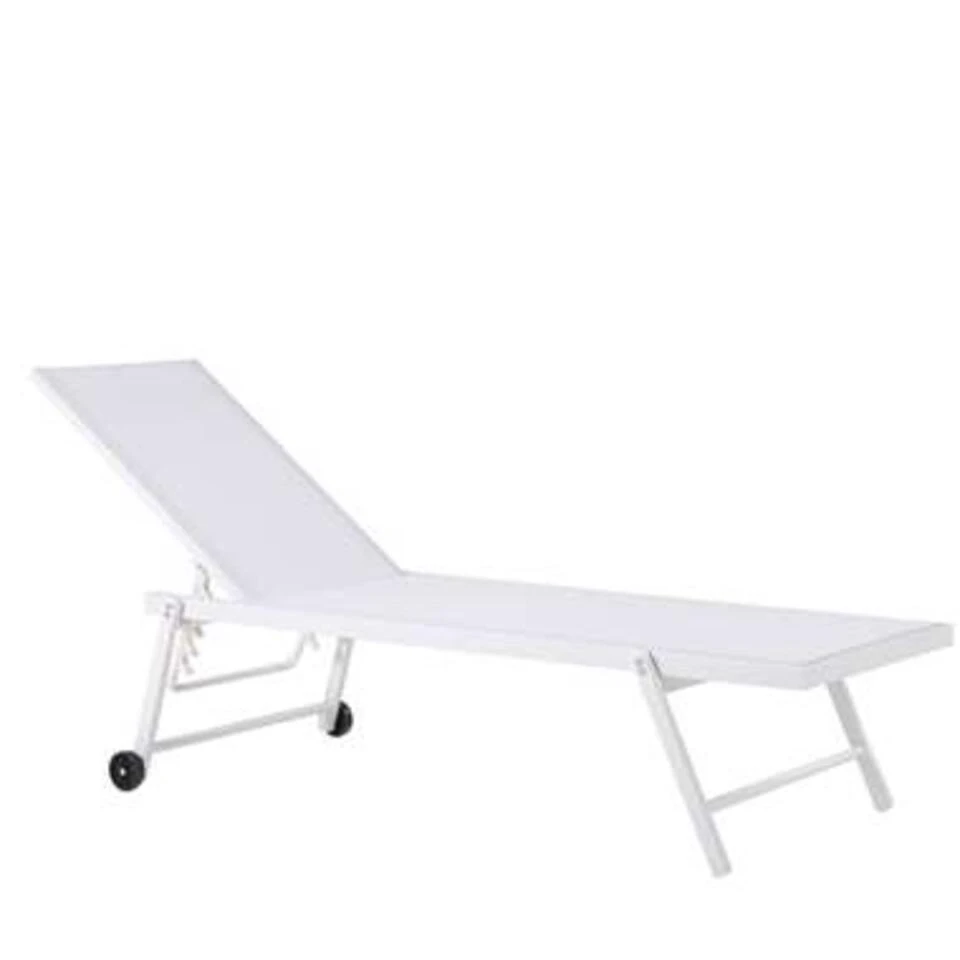 Beliani Tuinligstoel PORTOFINO - Wit Aluminium, Textiel 3 Beliani Tuinligstoel PORTOFINO - Wit Aluminium, Textiel