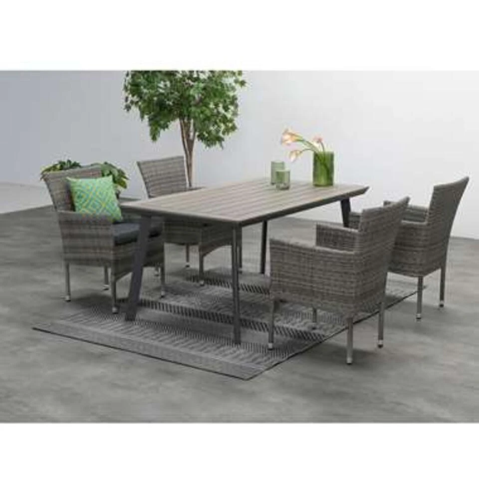 Garden Impressions Penedo Tuintafel 160x90 Cm - Zwart 5 Garden Impressions Penedo Tuintafel 160x90 Cm - Zwart - Afbeelding 3