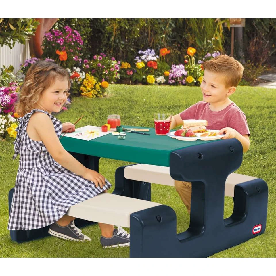 Little Tikes Picknicktafel Junior Jungle Groen Met Blauw 4 Little Tikes Picknicktafel Junior Jungle Groen Met Blauw - Afbeelding 2