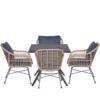 Garden Impressions Lucas Tuinset 5-delig Bruin - Rimini Tuintafel -Zonnetuin Verkoopwinkel 1000035609