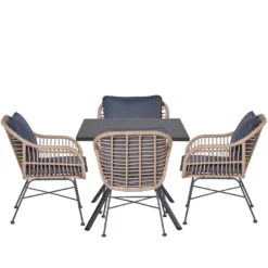 Garden Impressions Lucas Tuinset 5-delig Bruin - Rimini Tuintafel