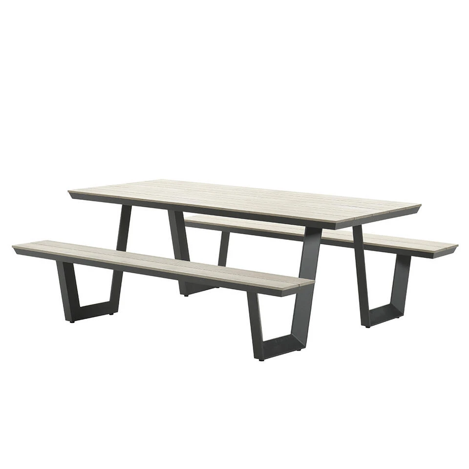 Garden Impressions Sarria Picknick Set 200 X 90 - Donker Grijs 3 Garden Impressions Sarria Picknick Set 200 X 90 - Donker Grijs