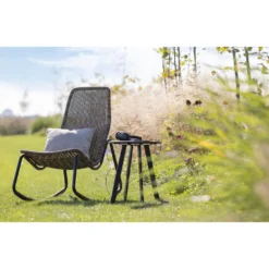 WOOOD Schommelstoel Buiten Tom - Rattan - Naturel - 97x51x95 -Zonnetuin Verkoopwinkel 1000041308 0102