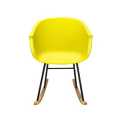 Beliani Schommelstoel HARMONY - Geel Polypropyleen -Zonnetuin Verkoopwinkel 1000041319 0103