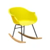 Beliani Schommelstoel HARMONY - Geel Polypropyleen -Zonnetuin Verkoopwinkel 1000041319