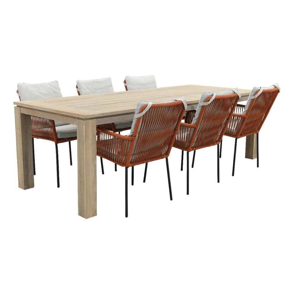 Teresa Terra/Rome Grey 240 Cm. Tuinset – 7-delig 5 Teresa Terra/Rome Grey 240 Cm. Tuinset – 7-delig - Afbeelding 3