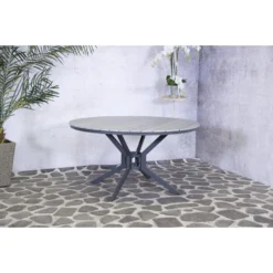 SenS-Line - Jersey Tuintafel Grey Ø140 Cm - Grijs -Zonnetuin Verkoopwinkel 1000050318 0101