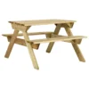 VidaXL Picknicktafel Met Banken 110x123x73 Cm Geïmpregneerd Grenenhout 2 VidaXL Picknicktafel Met Banken 110x123x73 Cm Geïmpregneerd Grenenhout -Zonnetuin Verkoopwinkel 1000050392