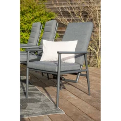 Garden Impressions Jerone Tuinset 7-delig D. Grijs - Tulli Tafel -Zonnetuin Verkoopwinkel 1000052914 0103