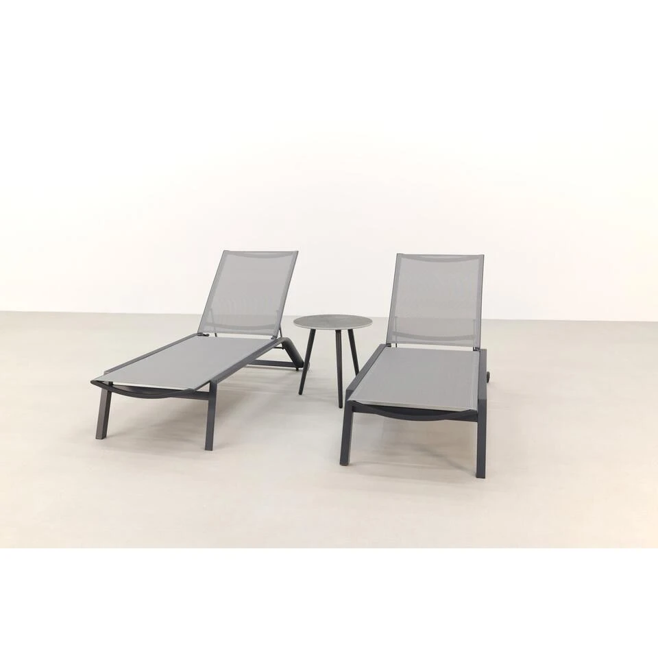 VDG Cairns Ligbedden + Bijzettafel Brasilia - Antraciet 4 VDG Cairns Ligbedden + Bijzettafel Brasilia - Antraciet - Afbeelding 2