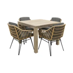 4 Seasons Cottage/Rome Grey 100 Cm. - Tuinset 5-delig -Zonnetuin Verkoopwinkel 1000058113 0102