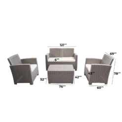 Fonteyn - Loungeset Antwerpen - Khaki -Zonnetuin Verkoopwinkel 1000073119 0103