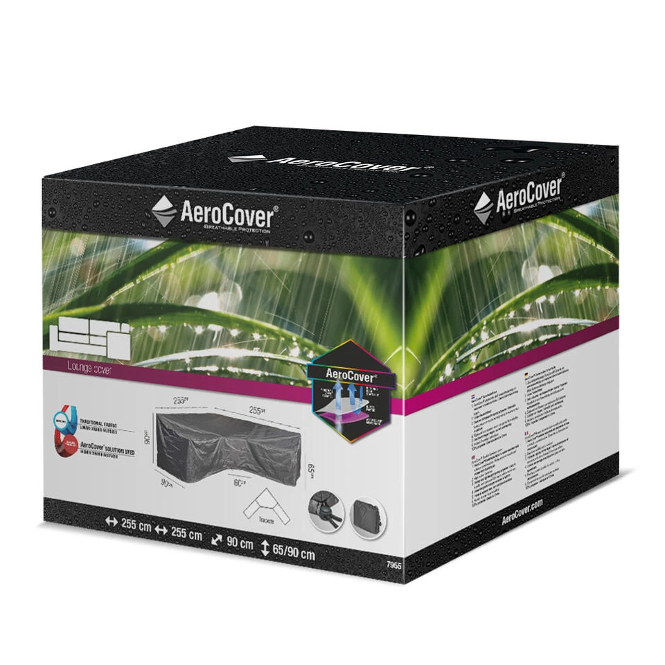 Aerocover Loungesethoes 255x255x90x65 Cm - L-vorm Trapeze 5 Aerocover Loungesethoes 255x255x90x65 Cm - L-vorm Trapeze - Afbeelding 3