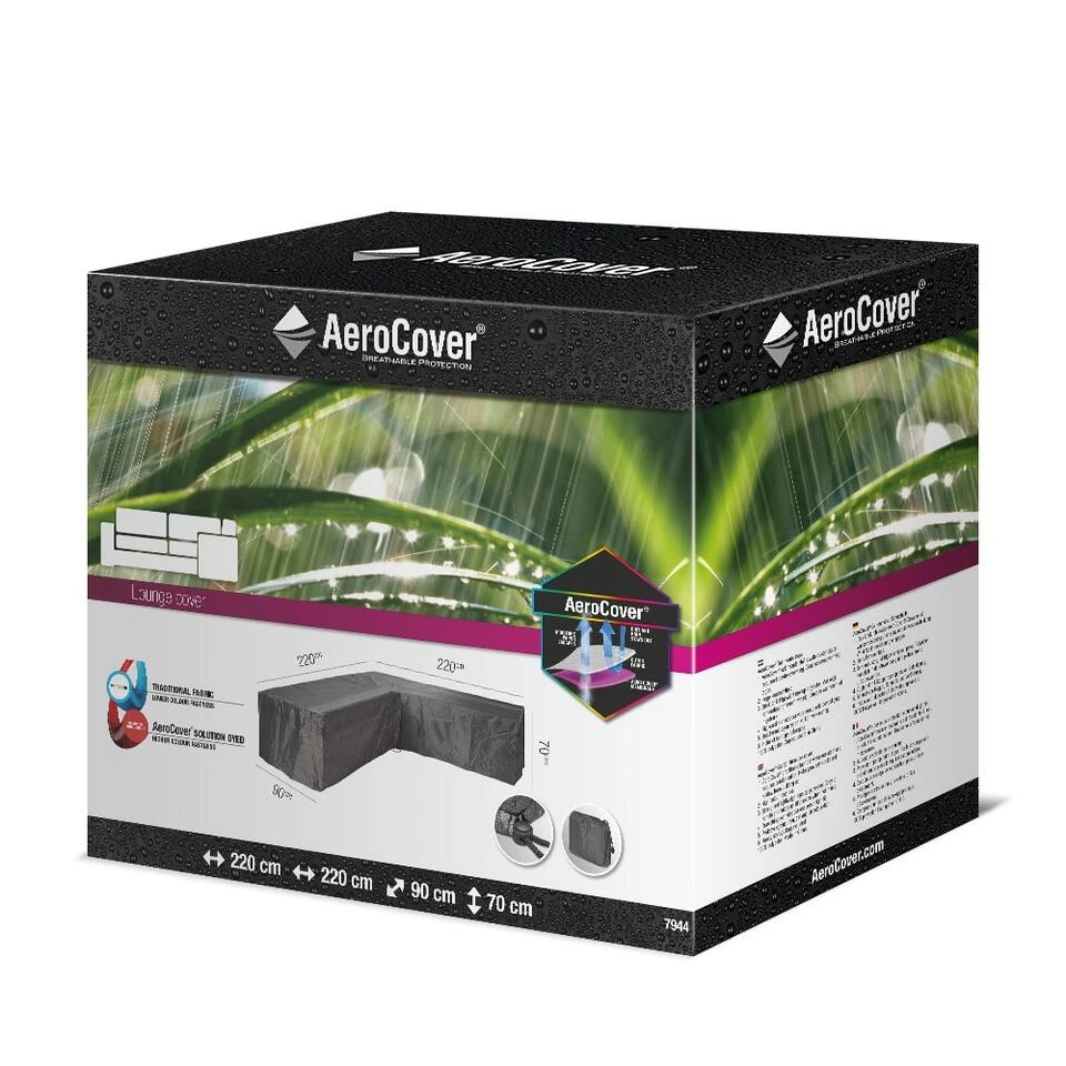 Aerocover Loungesethoes L-vorm 220x220 Cm 5 Aerocover Loungesethoes L-vorm 220x220 Cm - Afbeelding 3