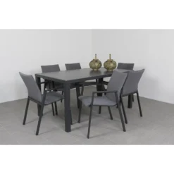 Lima Antraciet/Alma 160 Cm. Tuinset - 7-delig -Zonnetuin Verkoopwinkel 1000074482 0102