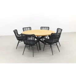 Taste Jasmine Black/Prado 160 Cm. - Ronde Tuinset -Zonnetuin Verkoopwinkel 1000076440 0102