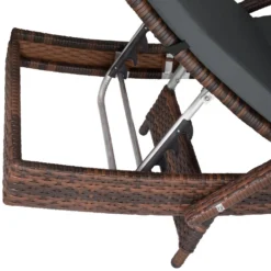 Tectake - Wicker Zonnestoel Océane Zwart / Bruin 9 Tectake - Wicker Zonnestoel Océane Zwart / Bruin -Zonnetuin Verkoopwinkel 1000077815 0103