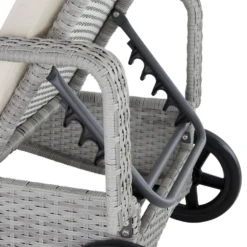 Tectake - Wicker Ligbed Lichtgrijs 9 Tectake - Wicker Ligbed Lichtgrijs -Zonnetuin Verkoopwinkel 1000077969 0103