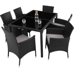 Tectake - Luxe Wicker Zitgroep Porto 6 + 1 - Zwart / Grijs 8 Tectake - Luxe Wicker Zitgroep Porto 6 + 1 - Zwart / Grijs -Zonnetuin Verkoopwinkel 1000077974 0102