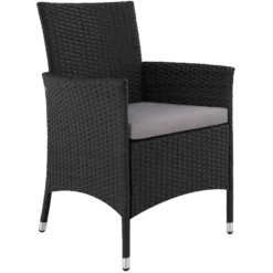 Tectake - Luxe Wicker Zitgroep Porto 6 + 1 - Zwart / Grijs 9 Tectake - Luxe Wicker Zitgroep Porto 6 + 1 - Zwart / Grijs -Zonnetuin Verkoopwinkel 1000077974 0103
