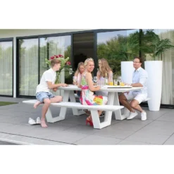Fonteyn - Picknickbank Dax - Mat Wit -Zonnetuin Verkoopwinkel 1000083594 0103