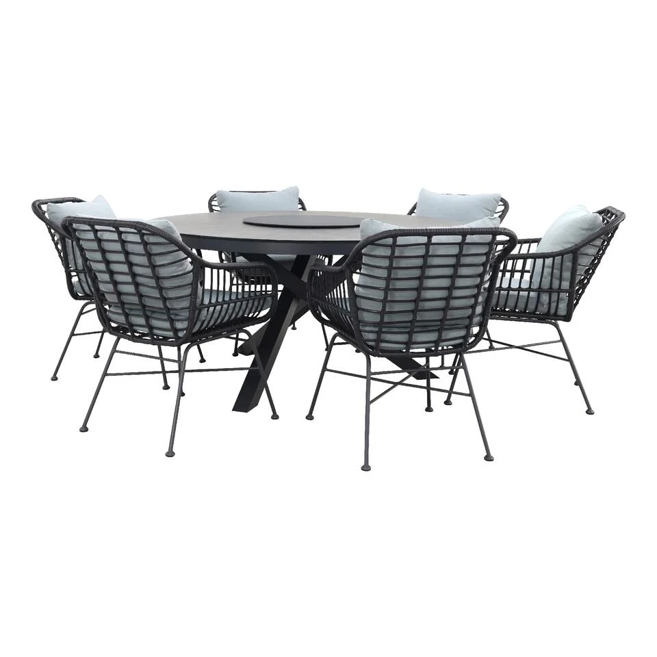 Garden Impressions Margriet Zwart/Perth 150 Cm. - Ronde Tuinset 3 Garden Impressions Margriet Zwart/Perth 150 Cm. - Ronde Tuinset