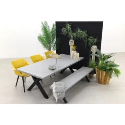 Hartman Sophie Studio Yellow/Verona Black 220 Cm. Tuinset Met Bank - 5-delig -Zonnetuin Verkoopwinkel 1000084606 0102