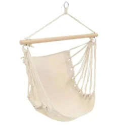 VIDAXL Hangstoel Creme Wit (large)