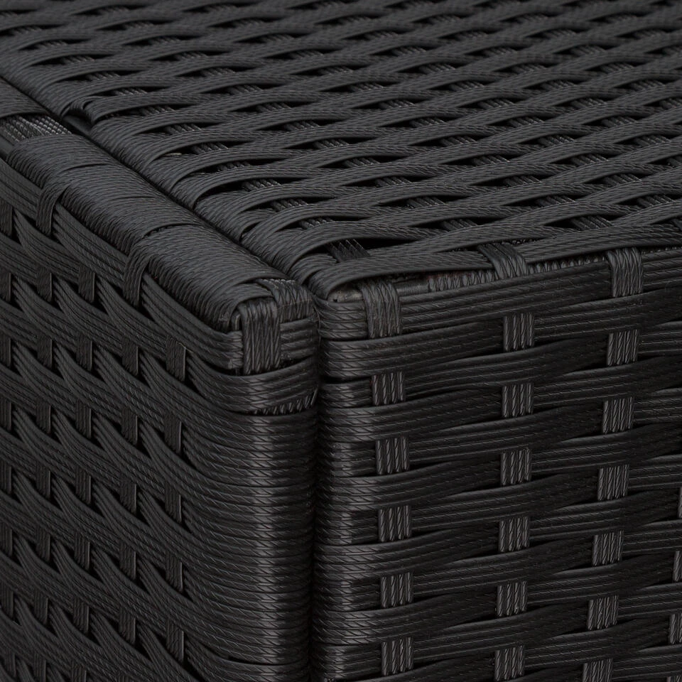 Tectake - Ligstoel - Wicker - Zwart 6 Tectake - Ligstoel - Wicker - Zwart - Afbeelding 4