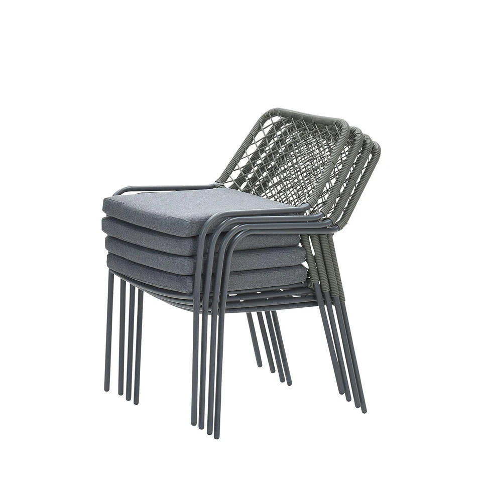 Garden Impressions Ross Tuinset 5-delig Mosgroen-light Teak Look 4 Garden Impressions Ross Tuinset 5-delig Mosgroen-light Teak Look - Afbeelding 3