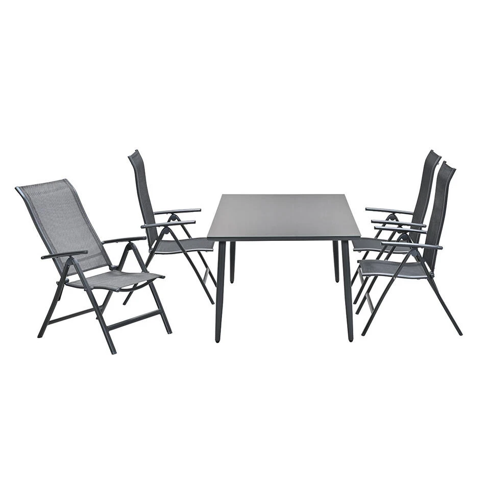 Garden Impressions Santos - Senna Tuinset 5-delig Donker Grijs 4 Garden Impressions Santos - Senna Tuinset 5-delig Donker Grijs - Afbeelding 2