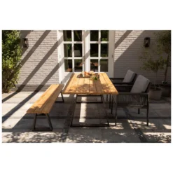 Exotan Tuintafel Sydney - Teak/Metaal - Naturel - 75x185x90 7 Exotan Tuintafel Sydney - Teak/Metaal - Naturel - 75x185x90 -Zonnetuin Verkoopwinkel 1000089235 0102