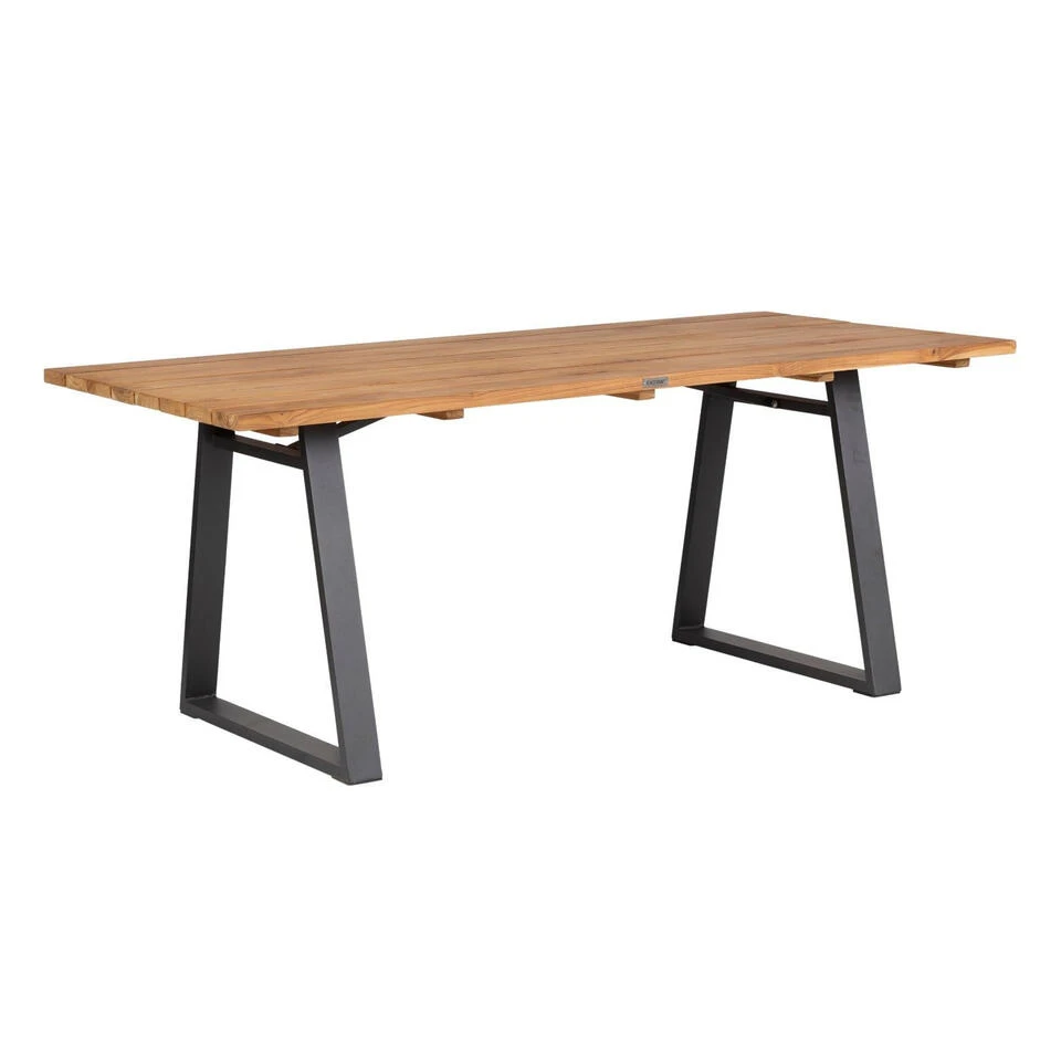 Exotan Tuintafel Sydney - Teak/Metaal - Naturel - 75x185x90 3 Exotan Tuintafel Sydney - Teak/Metaal - Naturel - 75x185x90