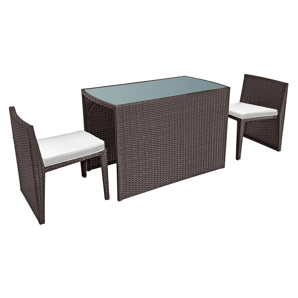 Happy Garden Buitenmeubelsets SANTORIN - Bruin - Staal 3 Happy Garden Buitenmeubelsets SANTORIN - Bruin - Staal