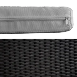 Happy Garden Buitenmeubelsets CORFOU - Zwart - Geweven Hars -Zonnetuin Verkoopwinkel 1000092396 0103