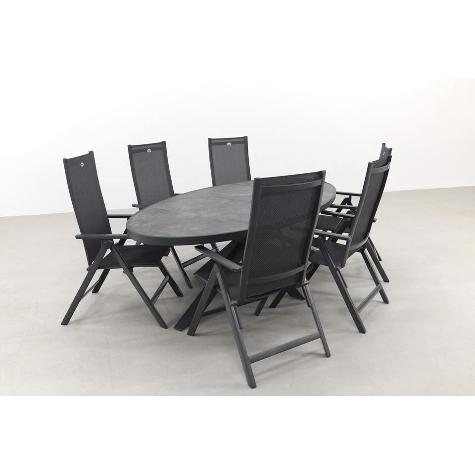 Hartman Napoli/Silva 240x115 Cm. Ovale Tuinset - Verstelbaar 6 Hartman Napoli/Silva 240x115 Cm. Ovale Tuinset - Verstelbaar - Afbeelding 4