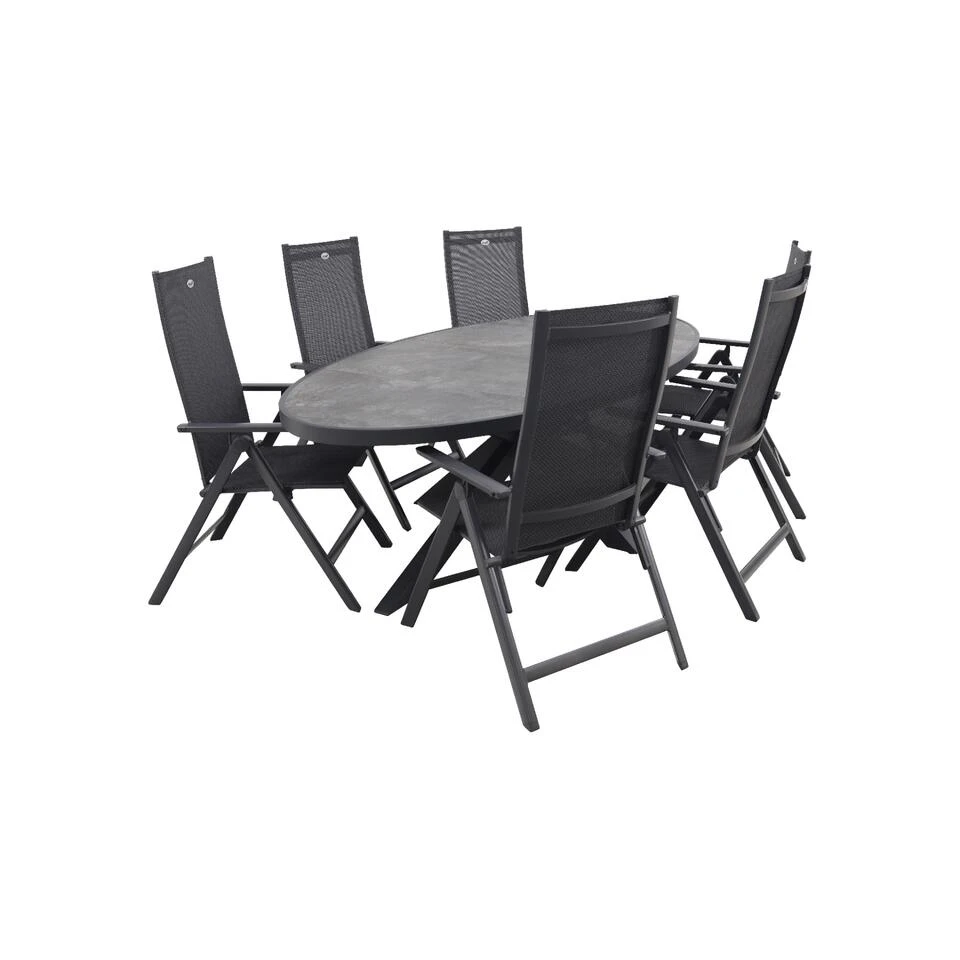 Hartman Napoli/Silva 240x115 Cm. Ovale Tuinset - Verstelbaar 3 Hartman Napoli/Silva 240x115 Cm. Ovale Tuinset - Verstelbaar