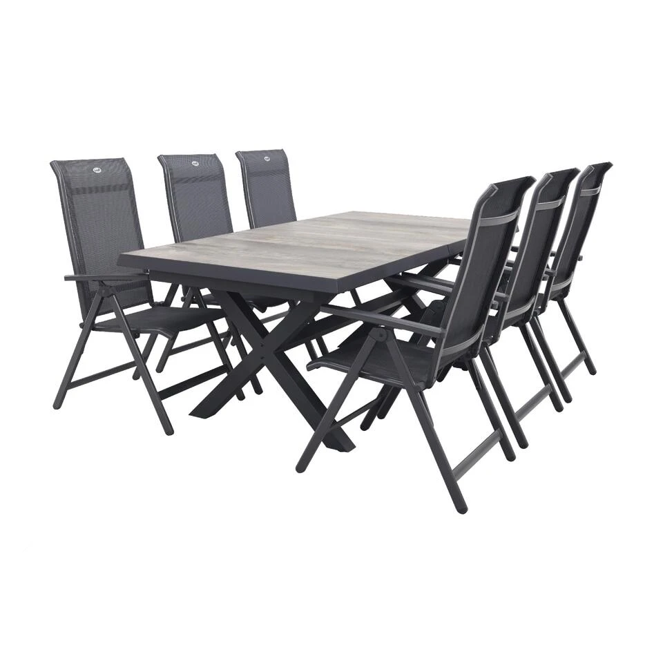 Hartman Milaan/Ottowa 205-265x100 Cm. - 7-delige Tuinset 3 Hartman Milaan/Ottowa 205-265x100 Cm. - 7-delige Tuinset