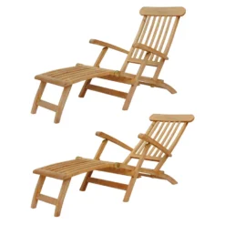 Happy Garden Zonnebedden LOMBOK - Bruin - Hout -Zonnetuin Verkoopwinkel 1000094844 0102