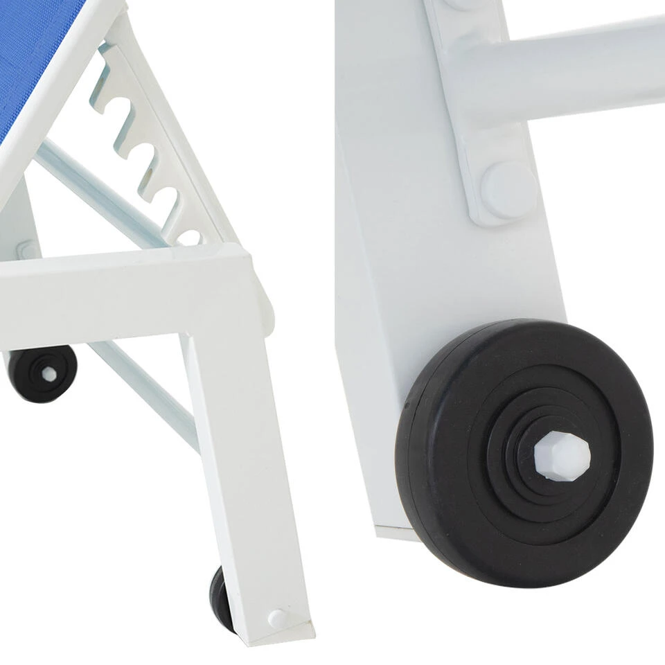 Happy Garden Zonnebedden BARBADOS - Blauw - Aluminium 5 Happy Garden Zonnebedden BARBADOS - Blauw - Aluminium - Afbeelding 3