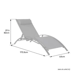 Happy Garden Zonnebedden GALAPAGOS - Grijs - Aluminium 9 Happy Garden Zonnebedden GALAPAGOS - Grijs - Aluminium -Zonnetuin Verkoopwinkel 1000094857 0104