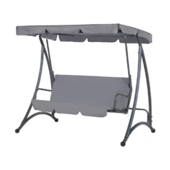 Beliani Schommelbank TEMPLE - Grijs Polyester