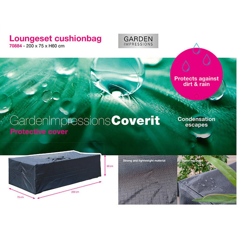 Garden Impressions Loungeset Kussentas 200x75xH60 Cm 4 Garden Impressions Loungeset Kussentas 200x75xH60 Cm - Afbeelding 2