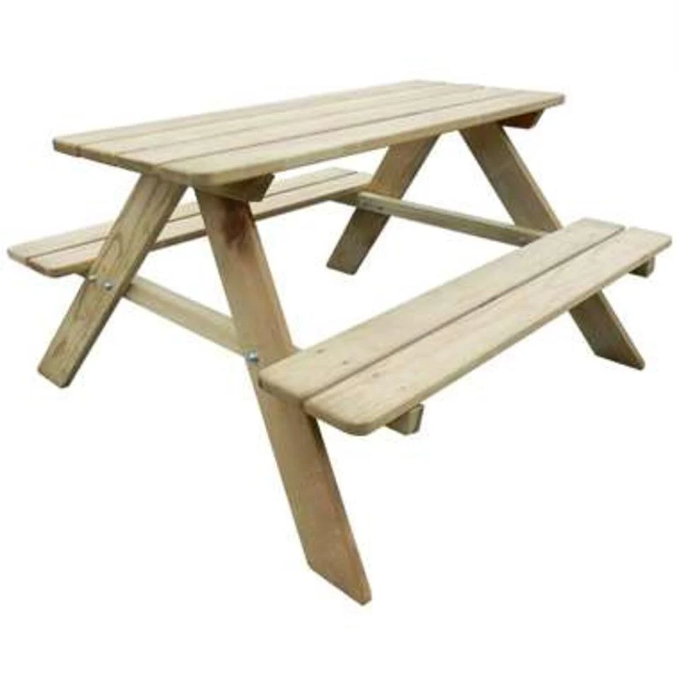 VidaXL Picknicktafel Voor Kinderen 89x89,6x50,8 Cm Grenenhout 3 VidaXL Picknicktafel Voor Kinderen 89x89,6x50,8 Cm Grenenhout
