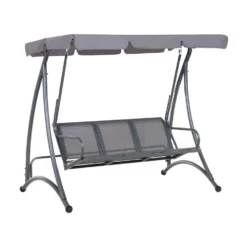 Beliani Schommelbank BOGART - Grijs Polyester