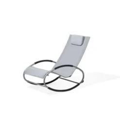 Beliani Tuinligstoel CAMPO - Grijs Polyester, Pvc -Zonnetuin Verkoopwinkel 3c138f5a37144451a43a2b40e244ff91