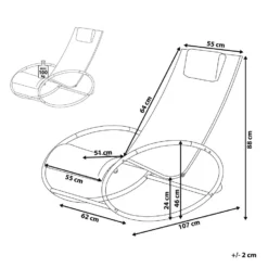 Beliani Tuinligstoel CAMPO - Blauw Staal, Textiel 9 Beliani Tuinligstoel CAMPO - Blauw Staal, Textiel -Zonnetuin Verkoopwinkel 4812a64c17cc4f96abadfabadf36419d