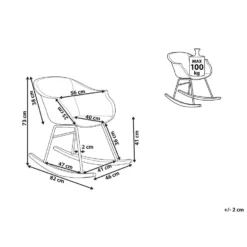 Beliani Schommelstoel HARMONY - Roze Polypropyleen 8 Beliani Schommelstoel HARMONY - Roze Polypropyleen -Zonnetuin Verkoopwinkel 4be0f4d991974e53a2ad2600a3a753f4